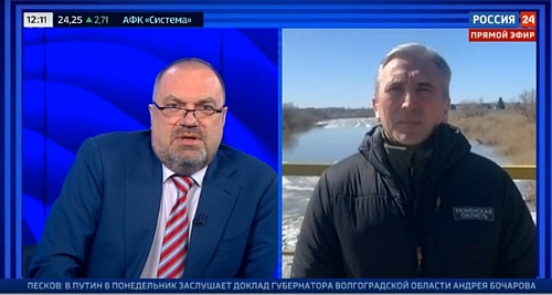 Александр Моор прокомментировал ситуацию в Ишиме на федеральном телеканале
