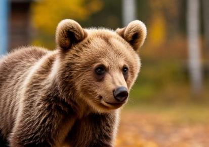 Медведь пытался забраться в школу по водосточной трубе