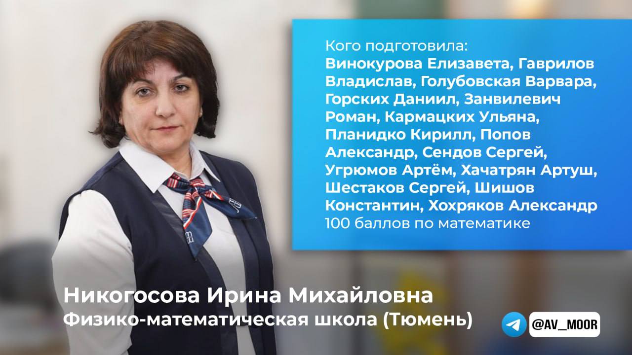 Александр Моор: У тюменского учителя математики 14 выпускников сдали ЕГЭ на  100 баллов | Вслух.ru