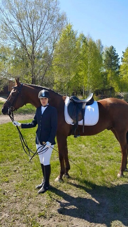 Ирина Есипова после конной прогулки