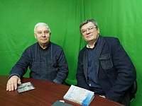 С художником и писателем Михаилом Захаровым