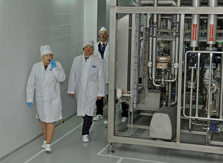 В Тюменской области Danon открыл новый цех по производству творога