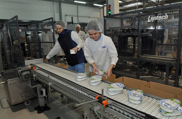 В Тюменской области Danon открыл новый цех по производству творога