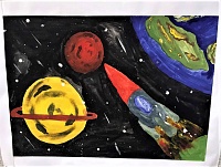 Тюменские дети нарисовали космос