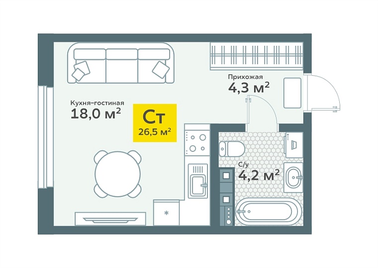 Жилье для "начинающих": рейтинг бюджетных квартир-студий в Тюмени