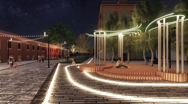 На улице Дзержинского начался первый этап благоустройства