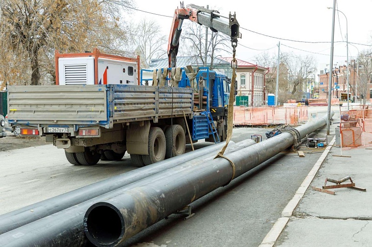 На улице Дзержинского начался первый этап благоустройства