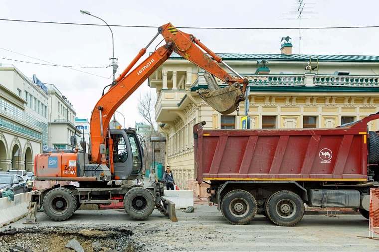 На улице Дзержинского начался первый этап благоустройства