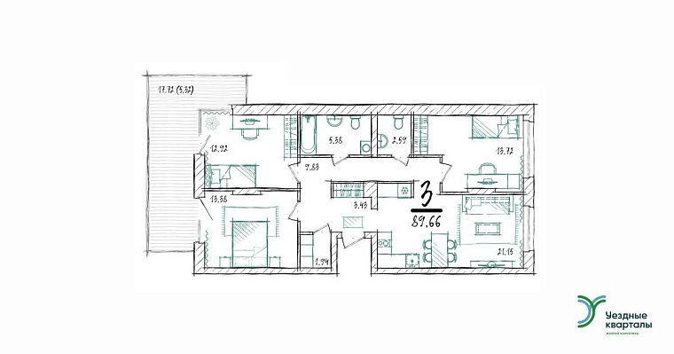 ЖК "Уездные кварталы" в Тюмени – сочетание зеленой экосистемы и развитой инфраструктуры