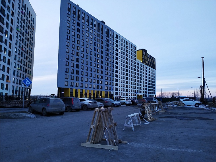 Планируемую застройку огородили поддонами