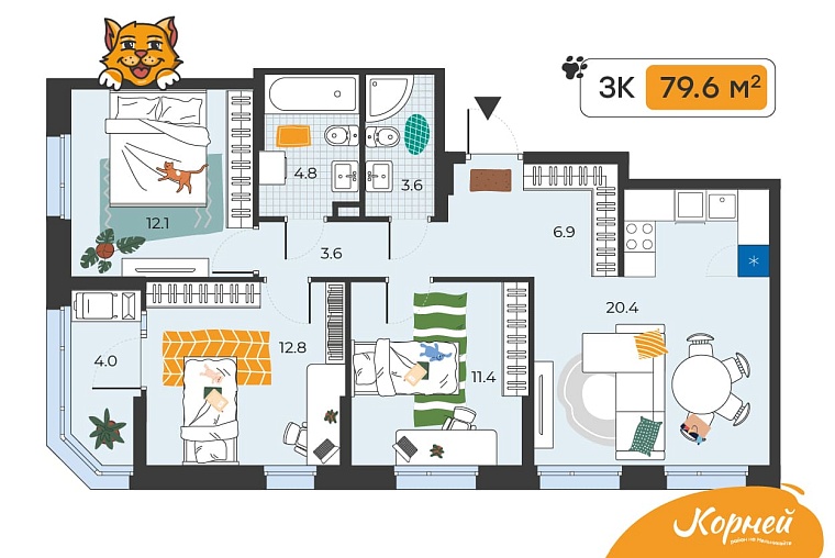 На юге Тюмени строится микрорайон будущего - "Корней"