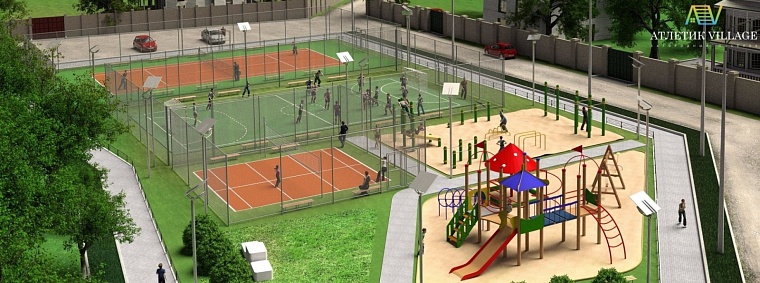 Рекламная картинка с сайта, рекламирующего поселок и его достоинства.