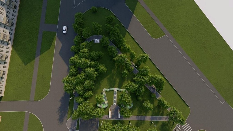 После благоустройства в тюменском сквере Юристов появится арт-объект «Юстиция»