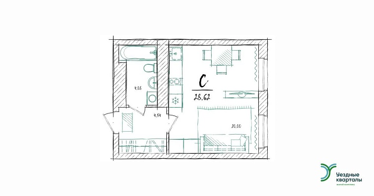 Квартиры повышенной комфортности со скидкой 400 тысяч рублей предлагает застройщик в ЖК "Уездные кварталы"
