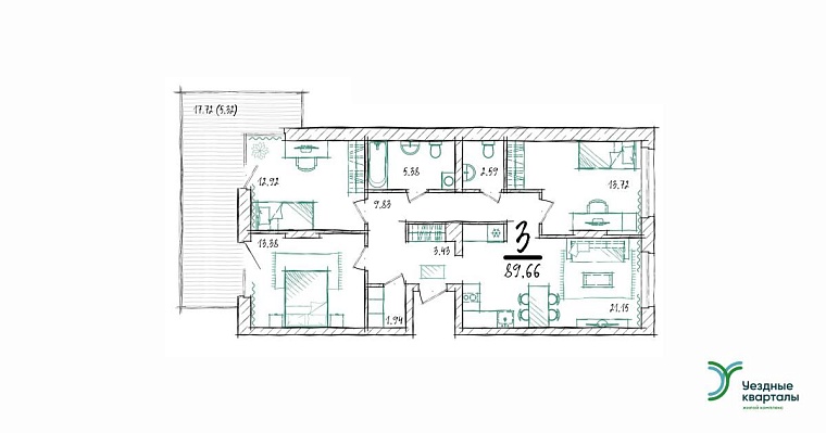 Квартиры повышенной комфортности со скидкой 400 тысяч рублей предлагает застройщик в ЖК "Уездные кварталы"