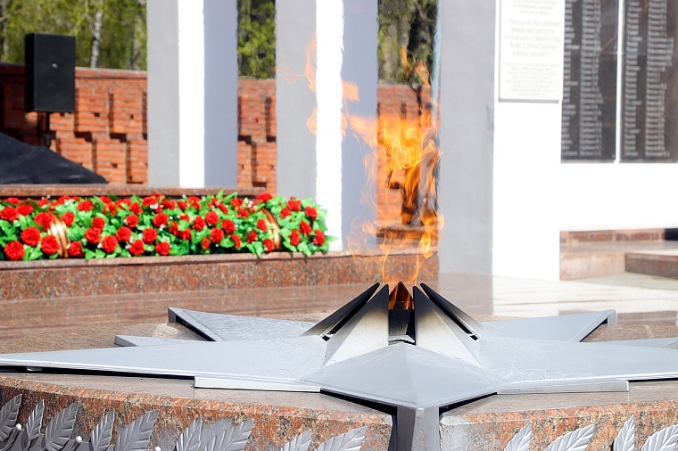 Тюменцы возложили венки к Вечному огню мемориального комплекса «Память». Фоторепортаж