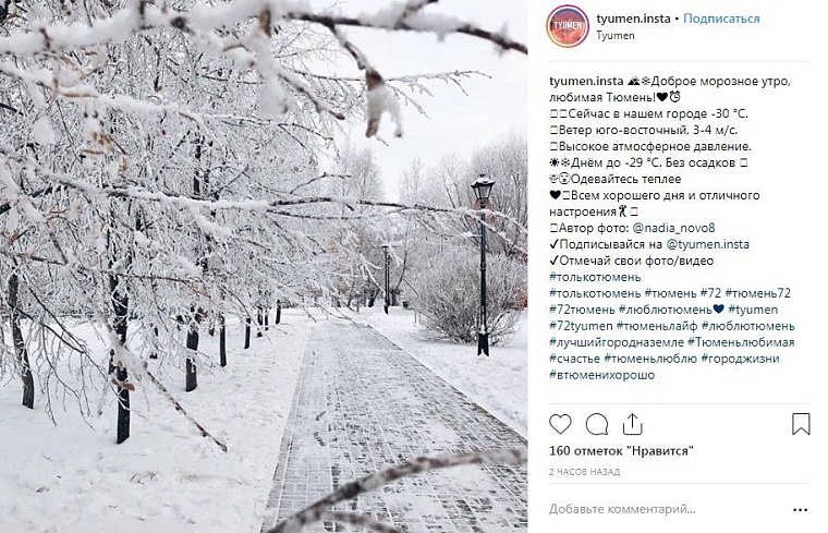 Выходные в соцсетях: предновогодняя суета и морозные прогулки по Тюмени