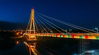 В День города Тюмени мост Влюбленных празднично подсветят перед фейерверком