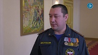Тюменский пожарный, спасший более ста человек, награжден медалью "За отвагу"