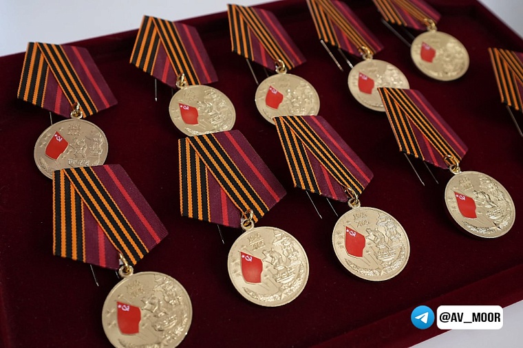 Александр Моор вручил ветеранам первые медали, посвященные юбилею Победы