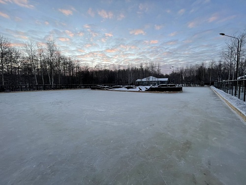В Затюменском экопарке бесплатный каток открыт круглосуточно