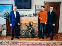 Картину с девушкой-снайпером молодого тюменского художника подарят Волгограду