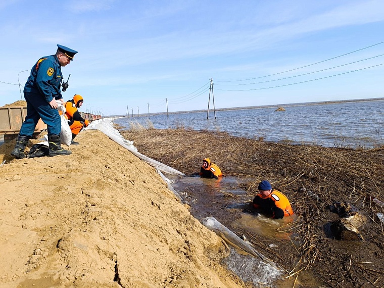 В Абатском районе расширяют дамбу