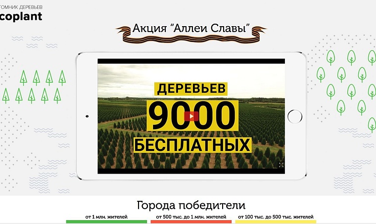 «Аллея славы» из 1000 деревьев не доехала до Тюмени