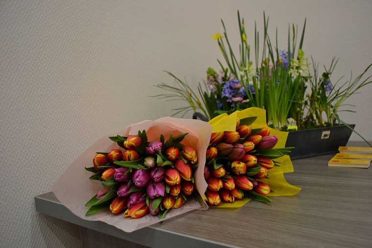 Где в Тюмени купить тепличные тюльпаны к 8 Марта