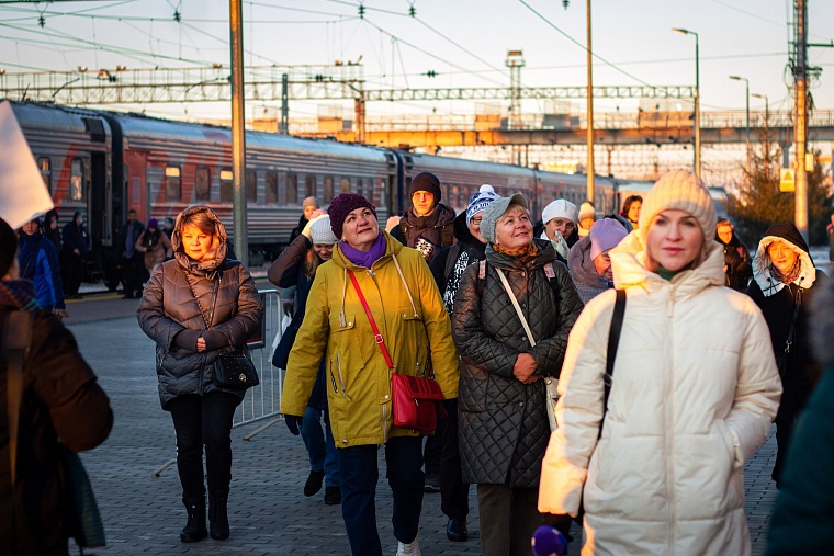 В Тюмень приехал туристический поезд из Москвы