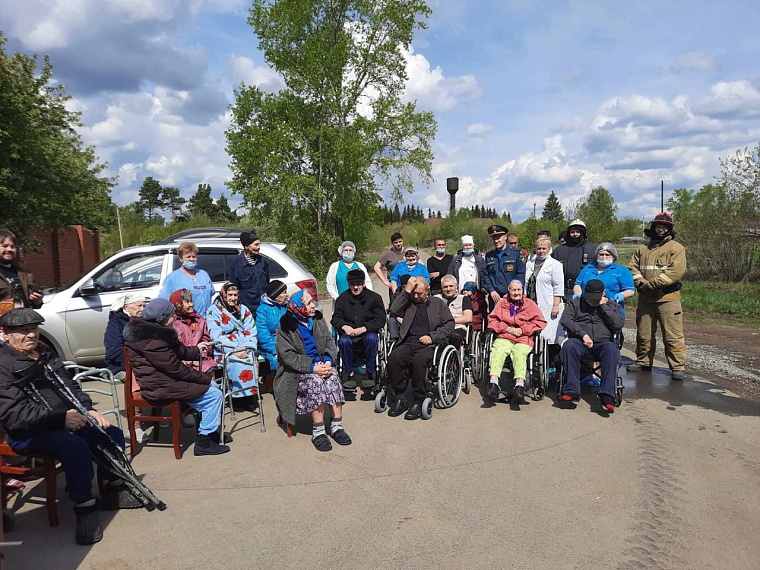 По легенде учений в успенском пансионате для пожилых людей произошел пожар