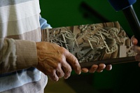 Мастер Шитов подарил горожанам сохраненную им деревянную Тюмень
