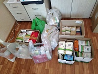 Активисты ОНФ передали погорельцам из СНТ "Солнышко" собранные вещи и продукты питания
