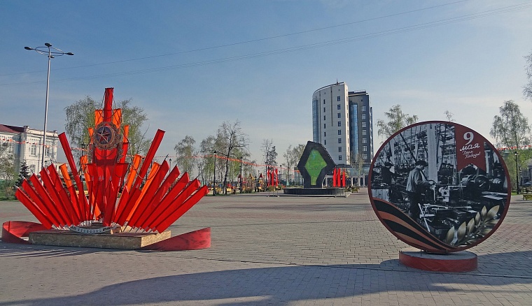 Как украсили Тюмень к 9 мая