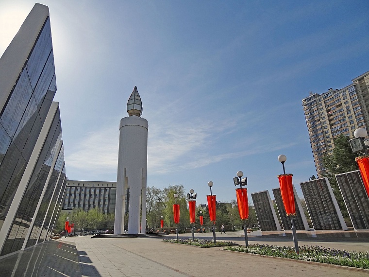 Как украсили Тюмень к 9 мая