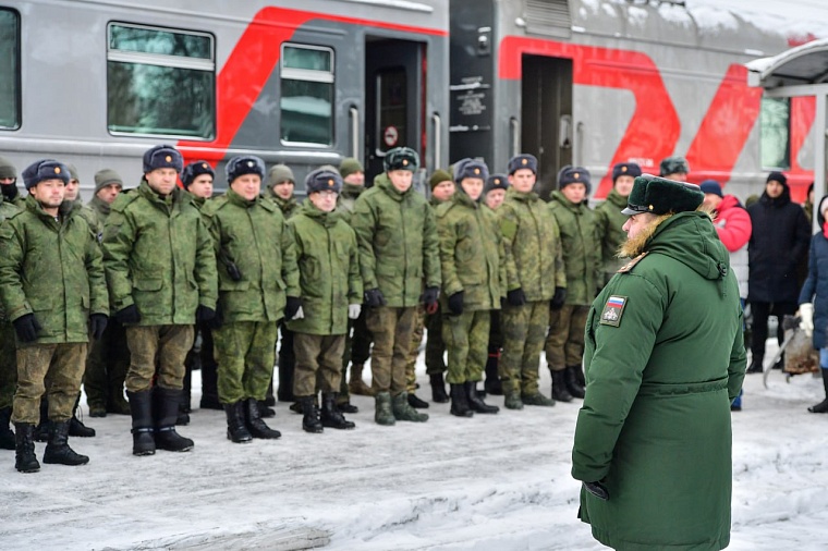 Очередной эшелон с мобилизованными отправился из Тюмени