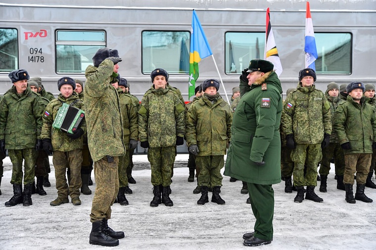 Очередной эшелон с мобилизованными отправился из Тюмени
