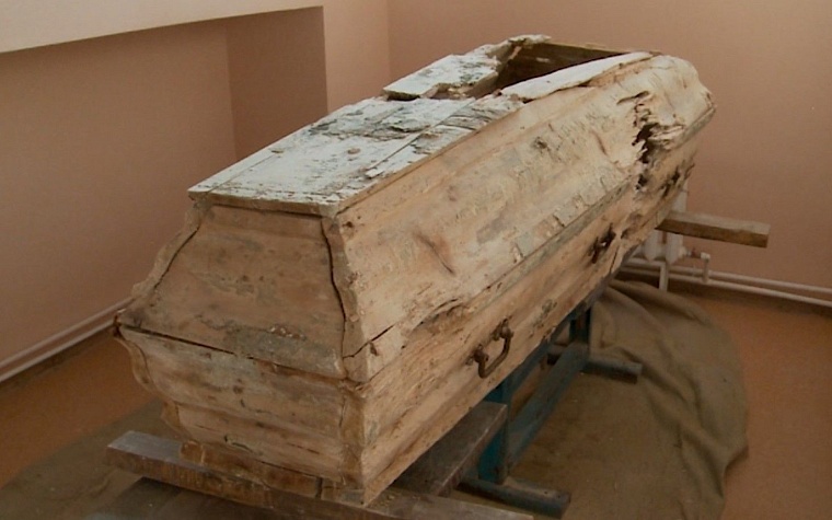 Так выглядит найденный гроб