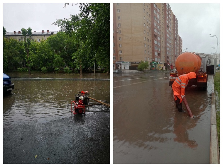 Коммунальщики Тюмени устраняют последствия непогоды