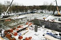 В районе Комсомольского сквера завершили устройство фундамента новой школы
