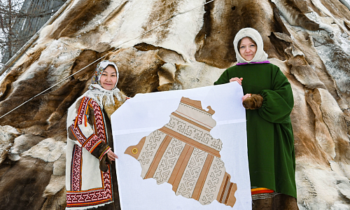 На Ямале мастерицы вышили карту региона для Всероссийской акции