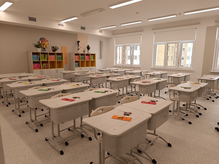 Обычный класс в новой школе Тюмени