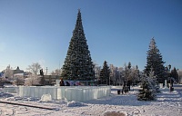 В Ишиме у главной новогодней ёлки строят ледовый городок
