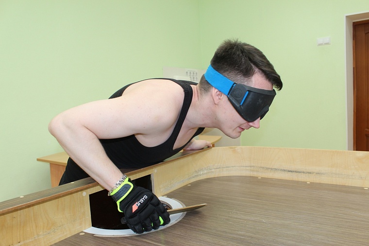 В Тюменском реабилитационном центре проходят соревнования по настольному теннису для слепых