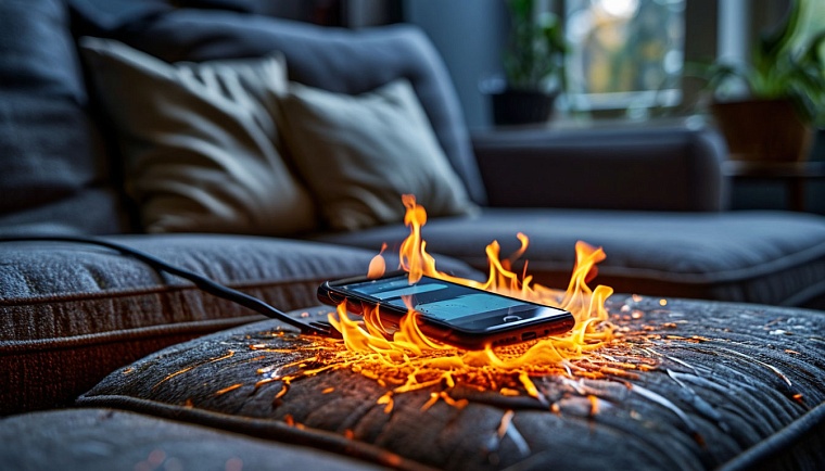 Опасные гаджеты: в России все больше пожаров возникает из-за телефонов и их зарядок