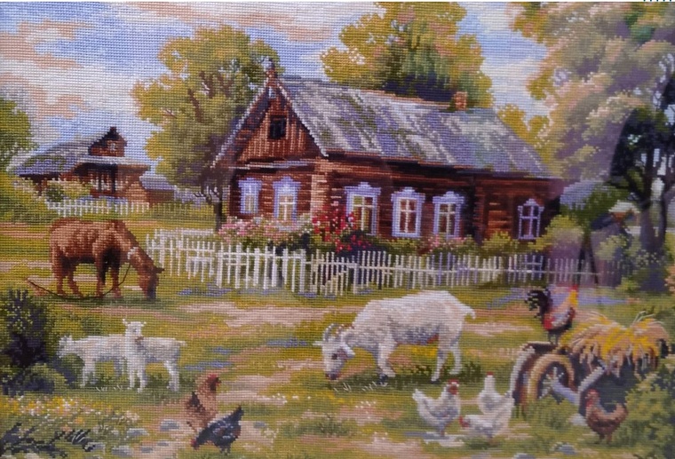 Мастерицы вышивают панно к юбилею Тобольского района