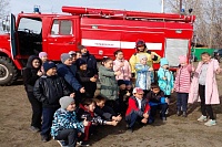 В Нижнетавдинском районе для детей провели занятие по пожарной безопасности