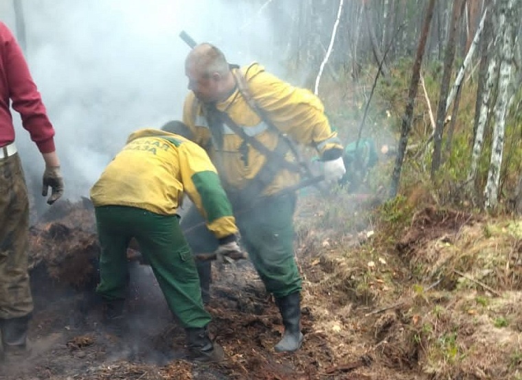 На тушении лесных пожаров в труднодоступных местах лучше лопат и бензопил ничего не придумали