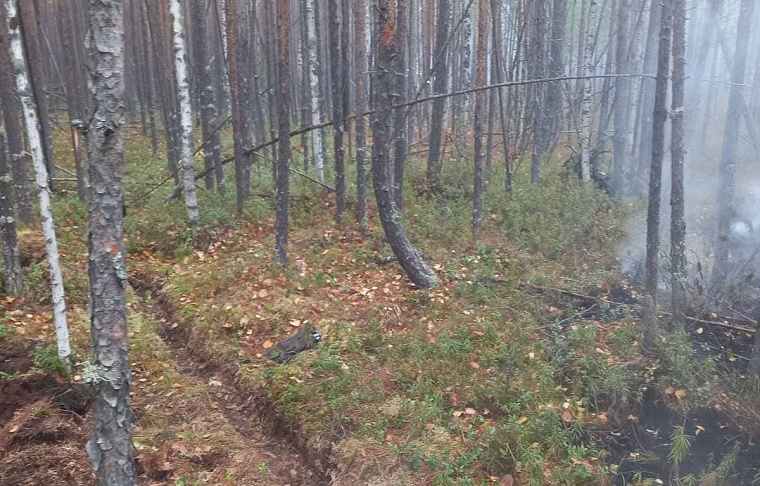 Так выглядит спасительная минерализованная полоса, выкопанная вручную