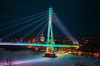 В Тюмени мост Влюбленных будет освещаться по-новогоднему